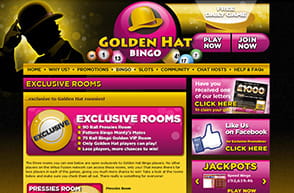 The bingo lobby at Golden Hat