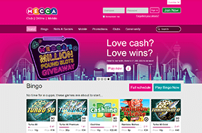 Mecca homepage after the great redesign.