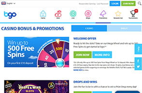 Tab with promotions at BGO